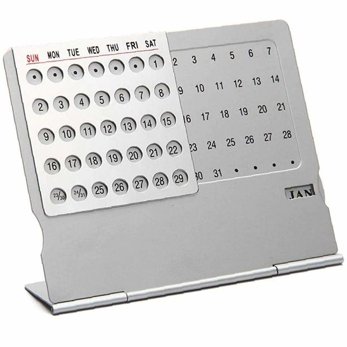 Reusable Aluminum Perpetual Desk Calendar 1
