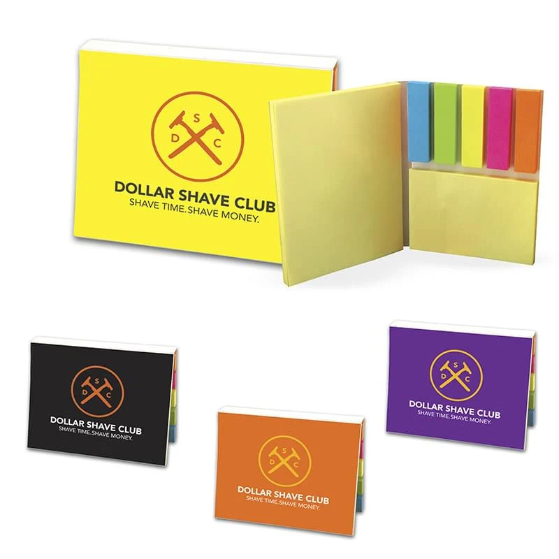 Full Color Versa-Pak - 2 Sticky Note Pads and 5 Flag Colors 1