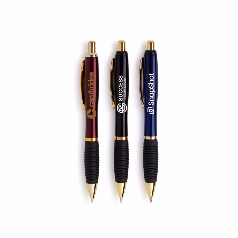 El-Gripper Click Pen - Gold Accents