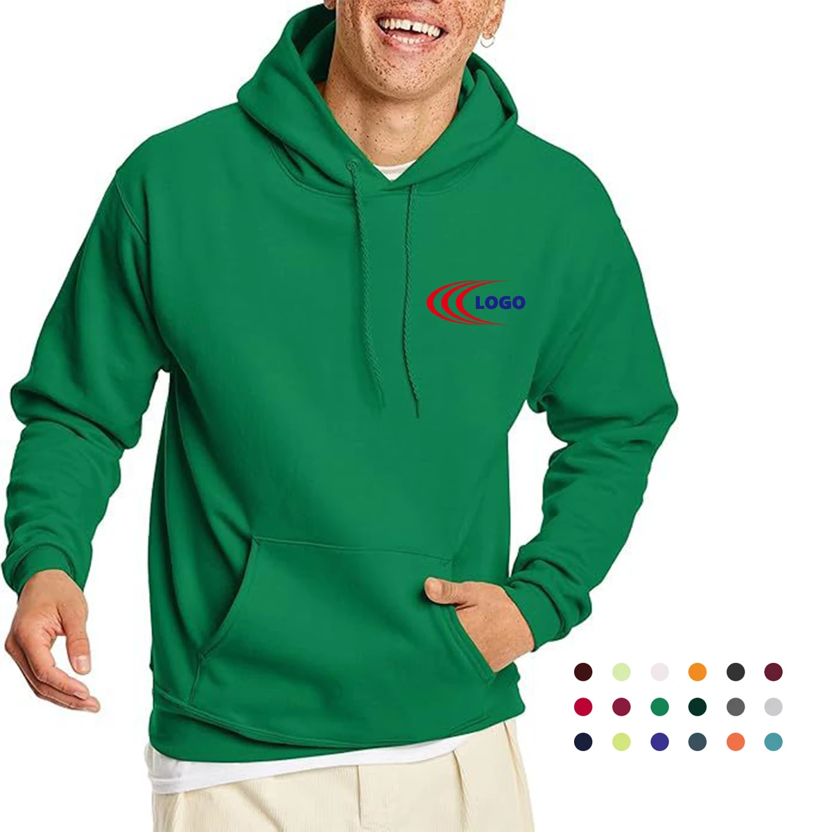 Sustainable Fleece Hoodie with Cuffed Hem 1
