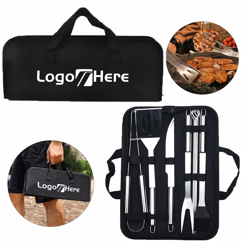 9-Piece Stainless Steel BBQ Tool Set