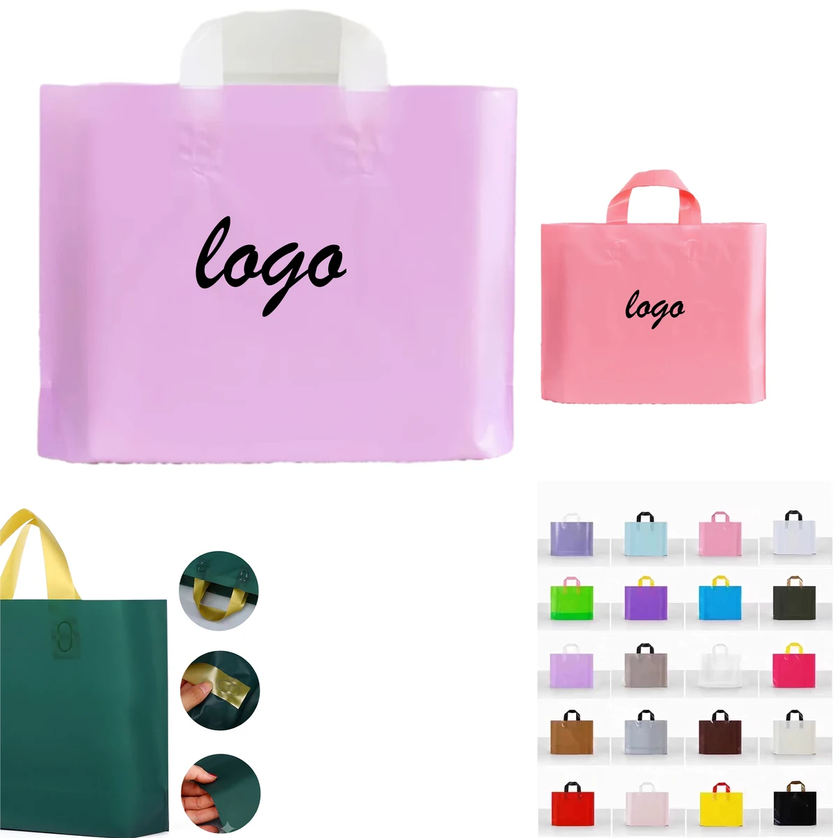 Plastic Tote Bags Can Be Customized With Printed Logos 1