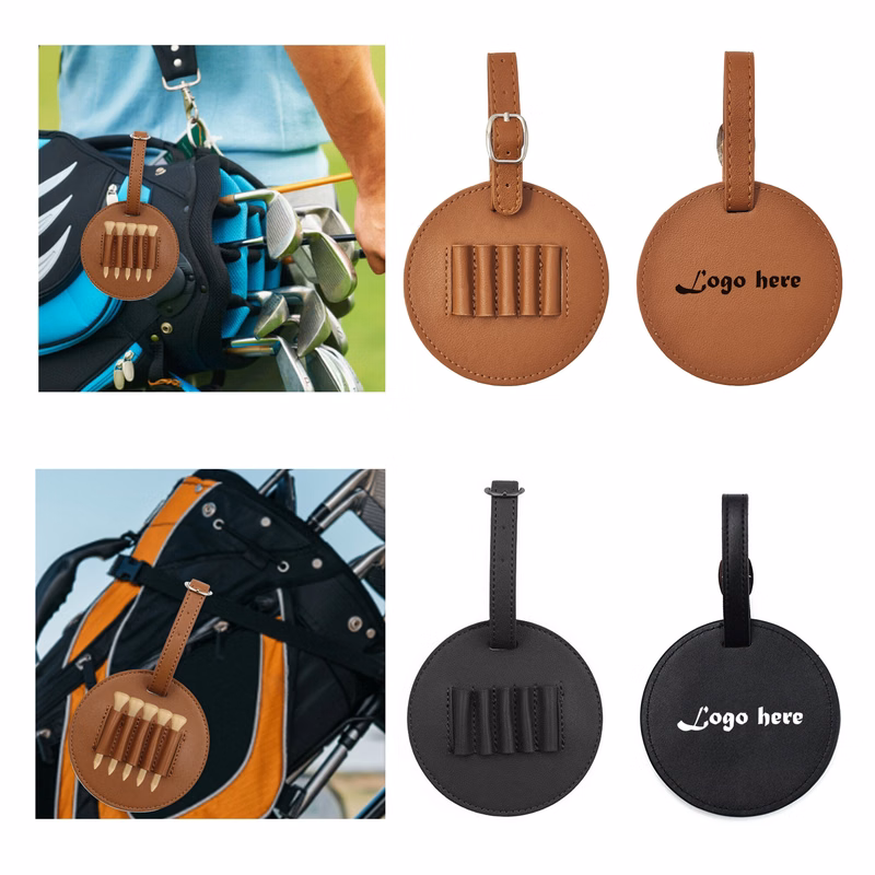 Personalized Leather Golf Tee Holder MOQ 50