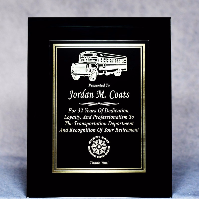 Glass Black Plaque