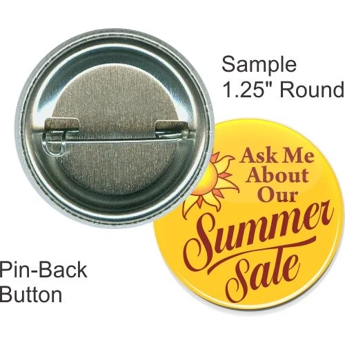 Pin-back 1 1/4 Inch Round Button 1