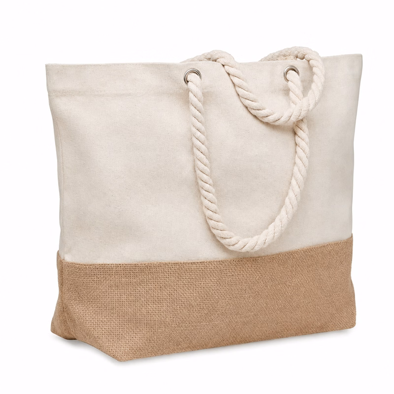 12 Oz. Cotton Canvas Tote with Rope Handles