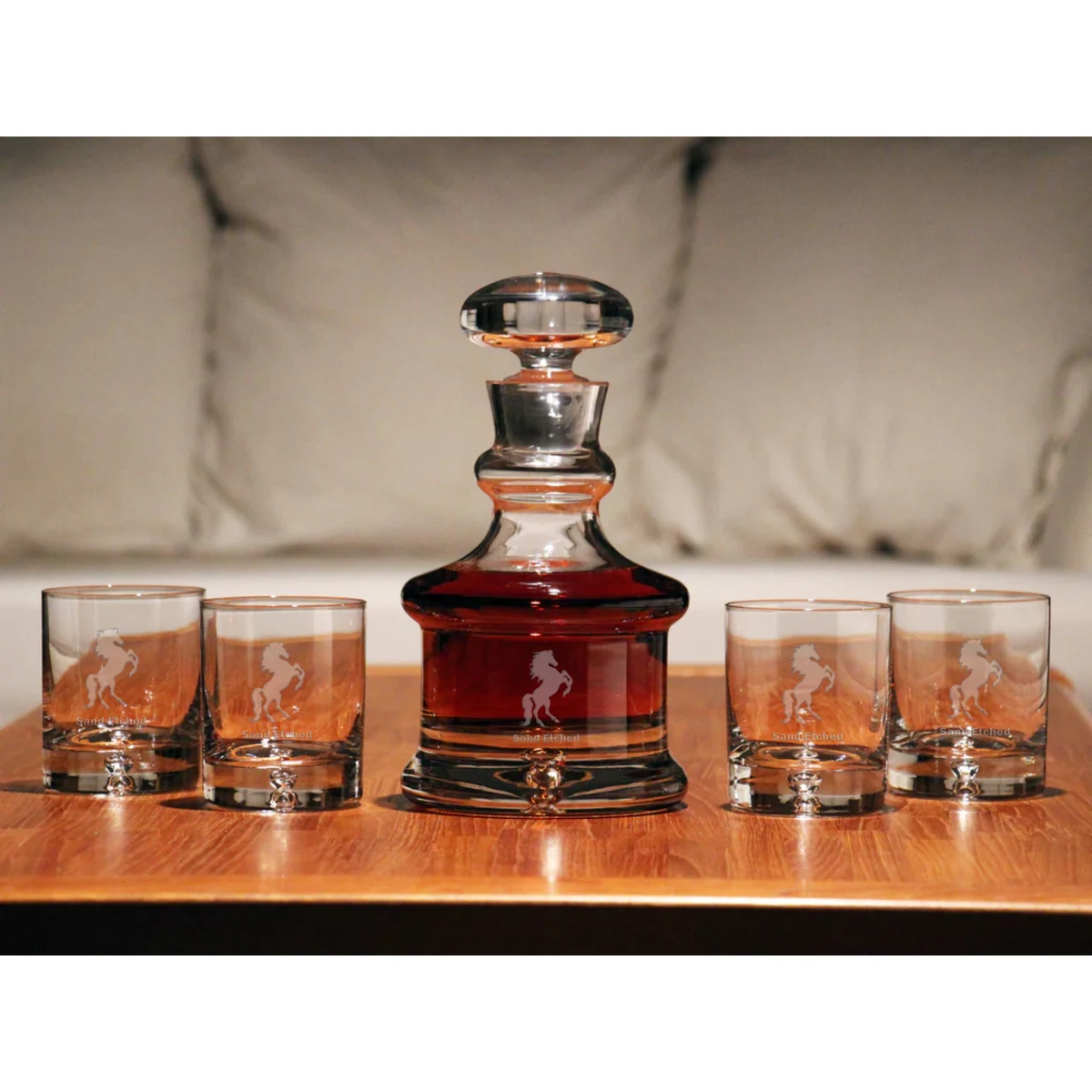 Larchmont Decanter Gift Set Lead-Free Crystal 1
