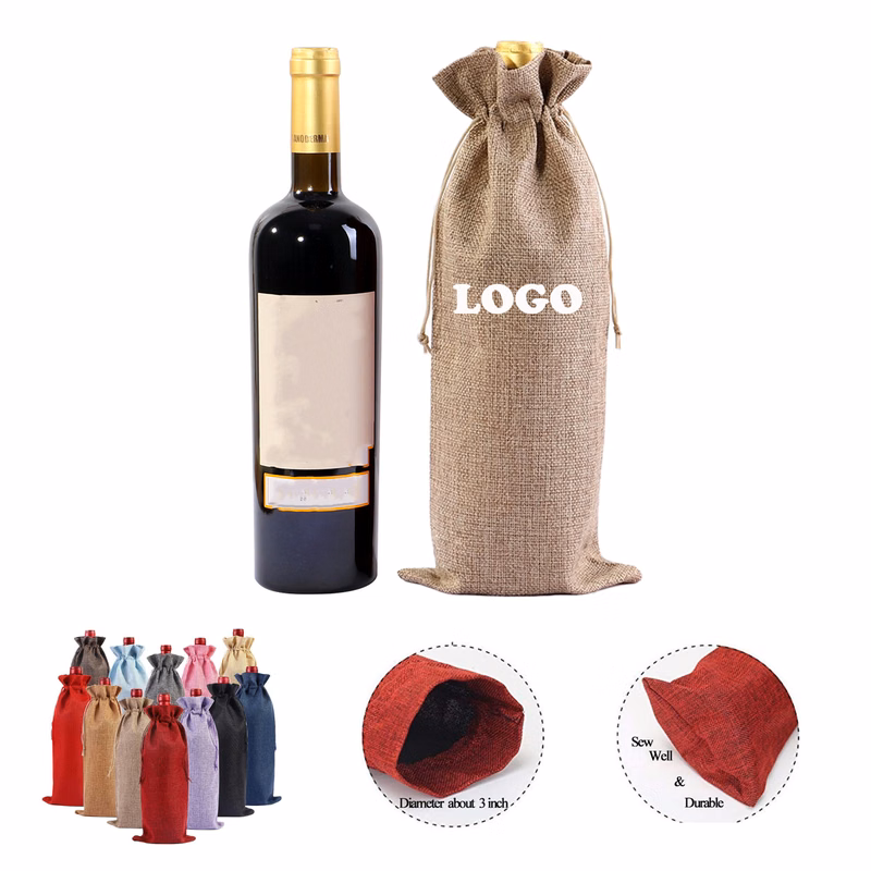 MOQ 5 pcs Custom Logo Wine Bottle Bag
