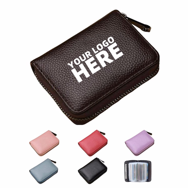 RFID Leather Credit Card Bag