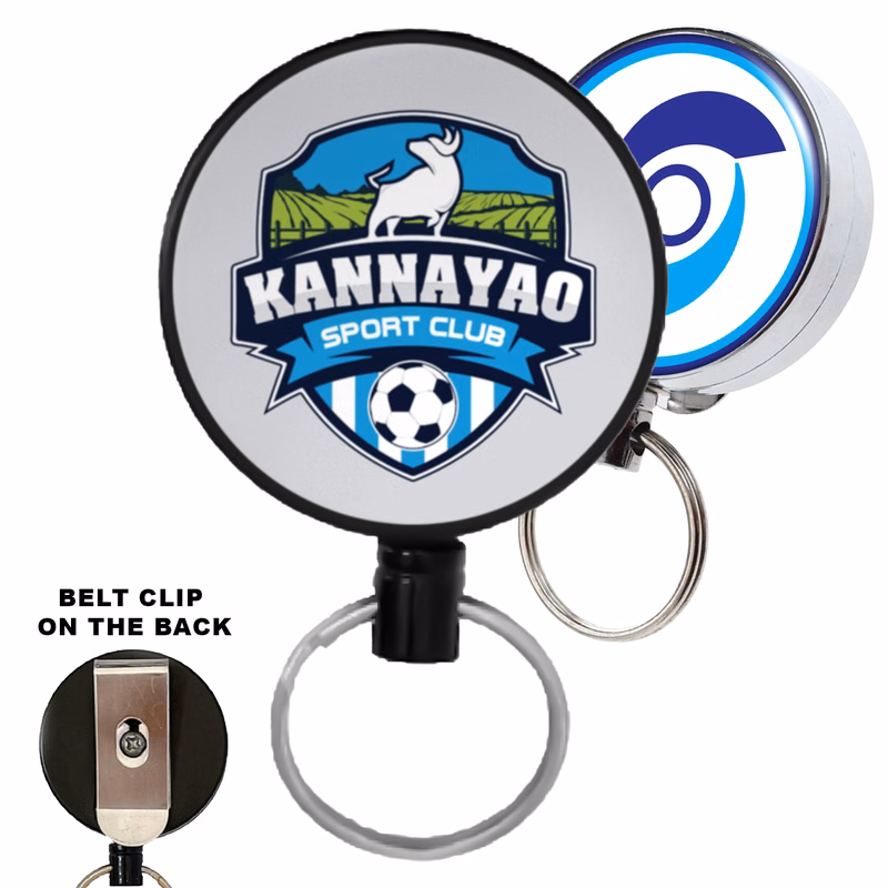 Full Metal Outdoor Round Badge Reel w/ Belt Clip