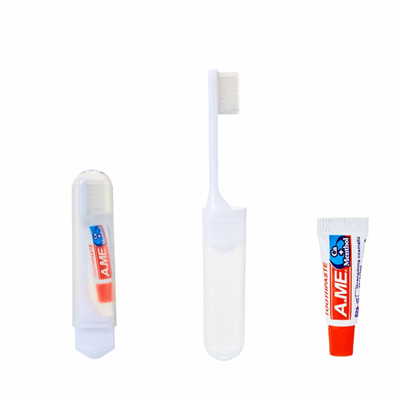 Travel Disposable Portable Folding Toothbrush With Toothpaste