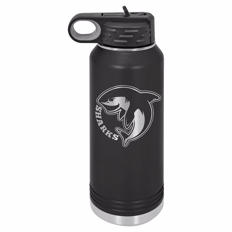 Polar Camel 32 oz. Black Water Bottle
