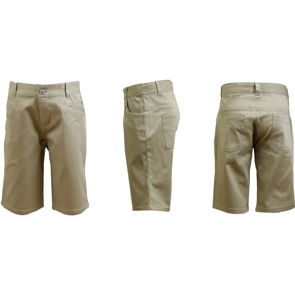 Junior Girls' Uniform Shorts - Size 9/10 Khaki 1