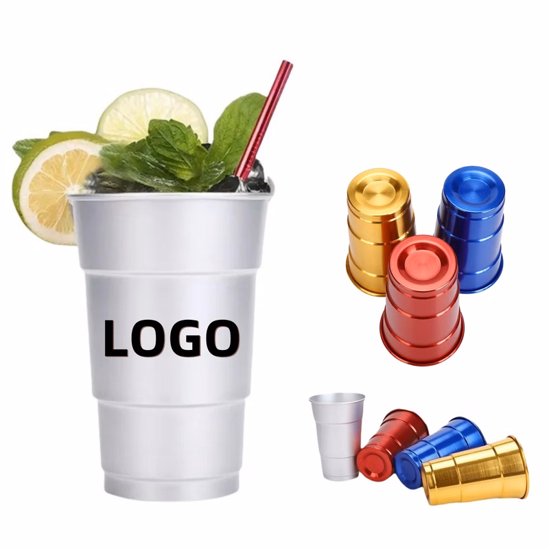 17oz Camping Party Cold Drink Beer Mug Stadium Metal Aluminum Cup