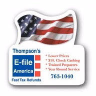 USA Made Premium UV Window Micro-Suction Cling Decal (3"x3") Flag Shape