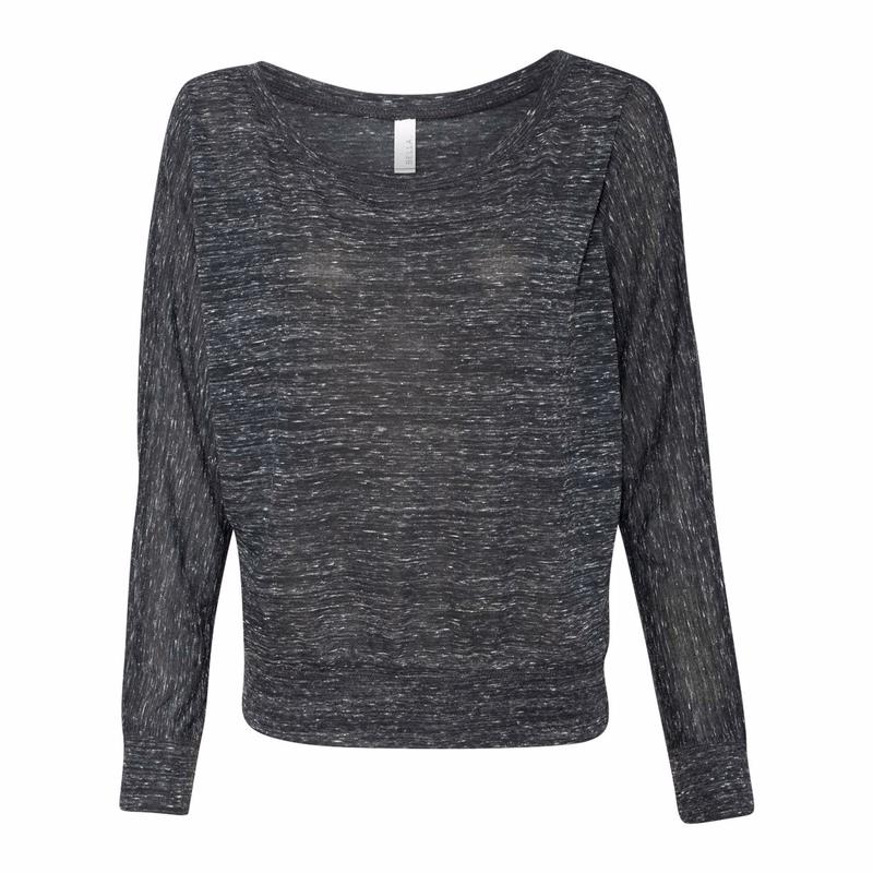 Women's Flowy Off Shoulder Long Sleeve Tee - 8850