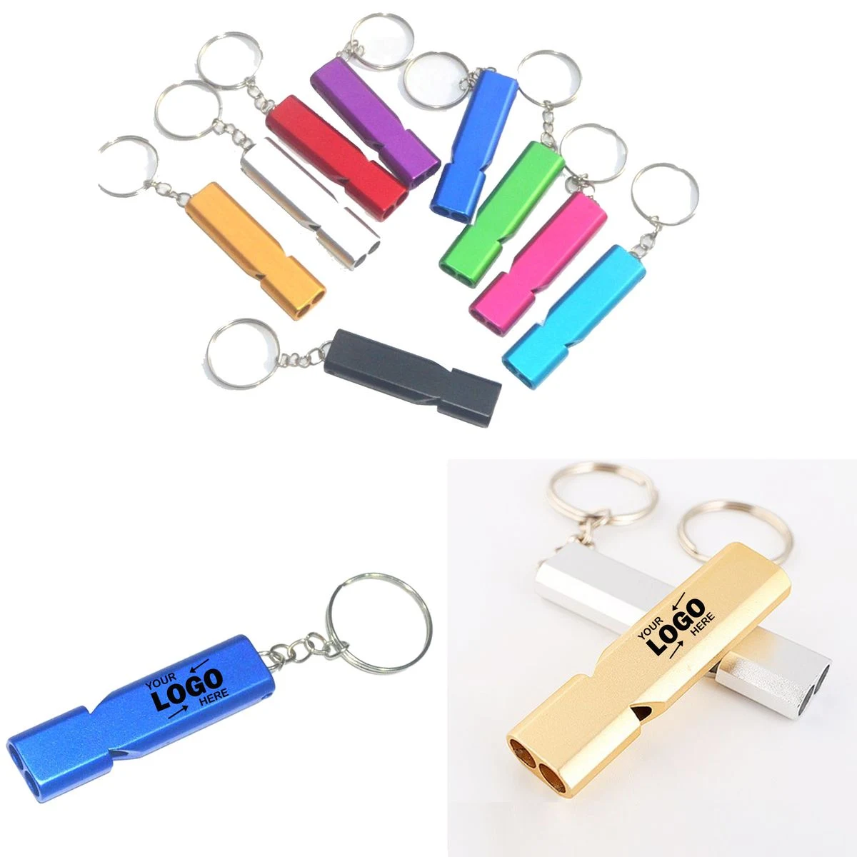 Dual Chamber Aluminum Alloy EDC Survival Whistle 1
