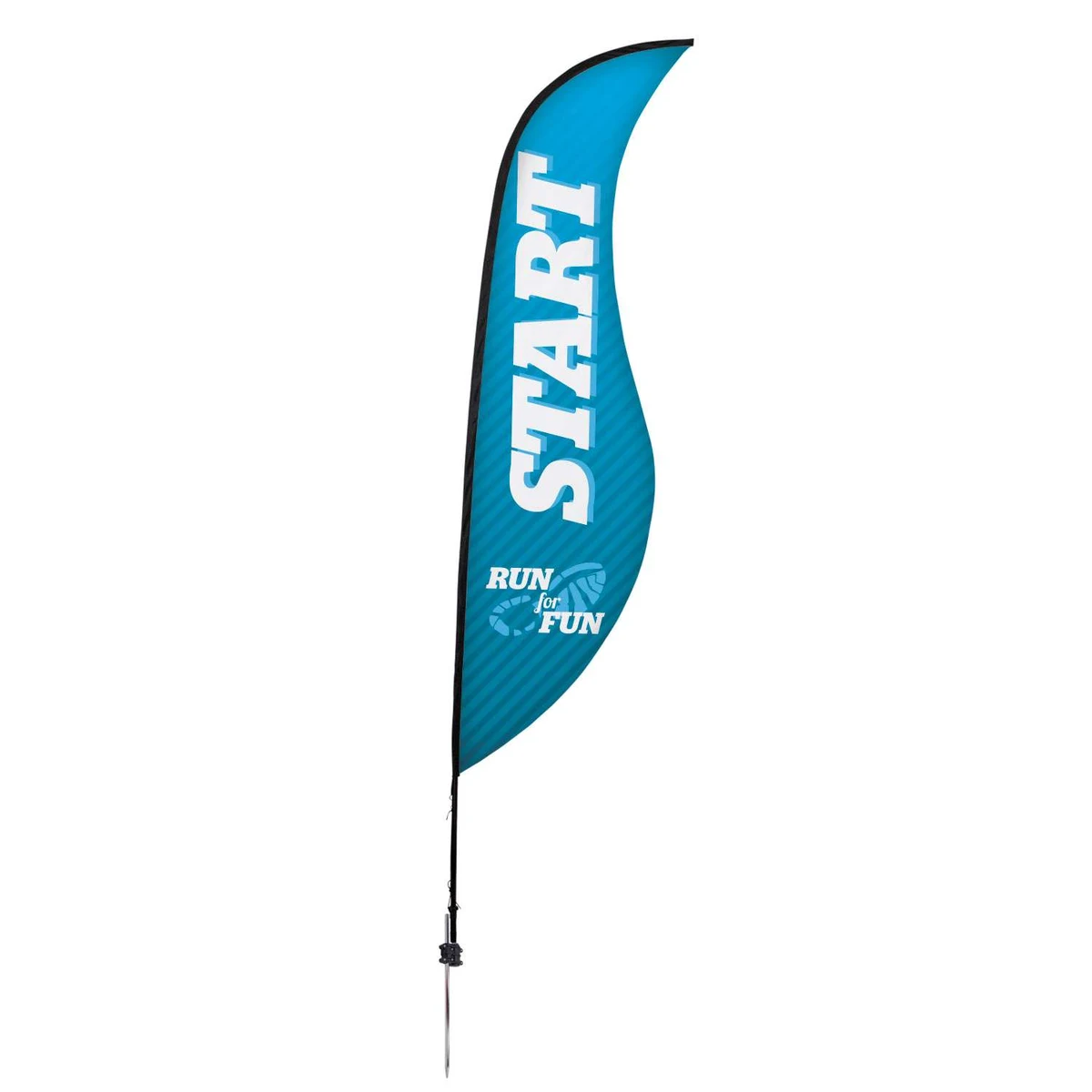 13' Premium Sabre Sail Sign Kit (Single-Sided with Ground Spike) 1