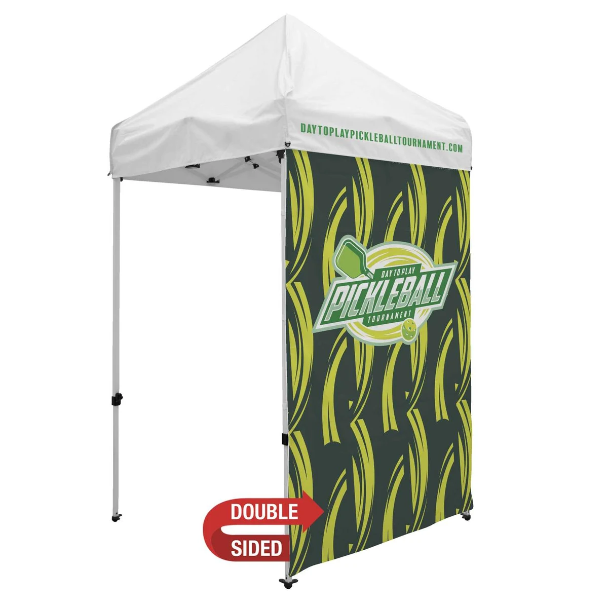 5' Economy Tent Full Wall (Dye Sublimated, Double-Sided) 1