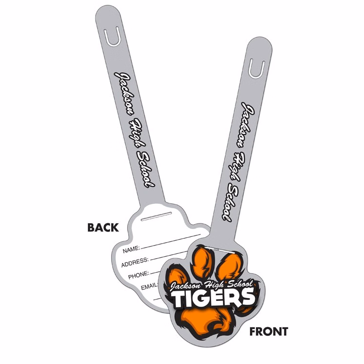Plastic Paw Print I.D. Tags UV-Coated (1S) - 3.25x9.5 - 10 pt