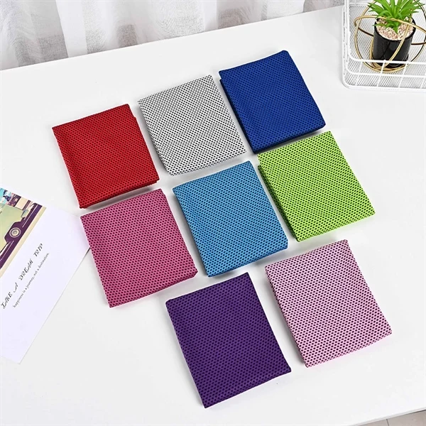 Double-color Cooling Ice Towel With Zipper Bag 1