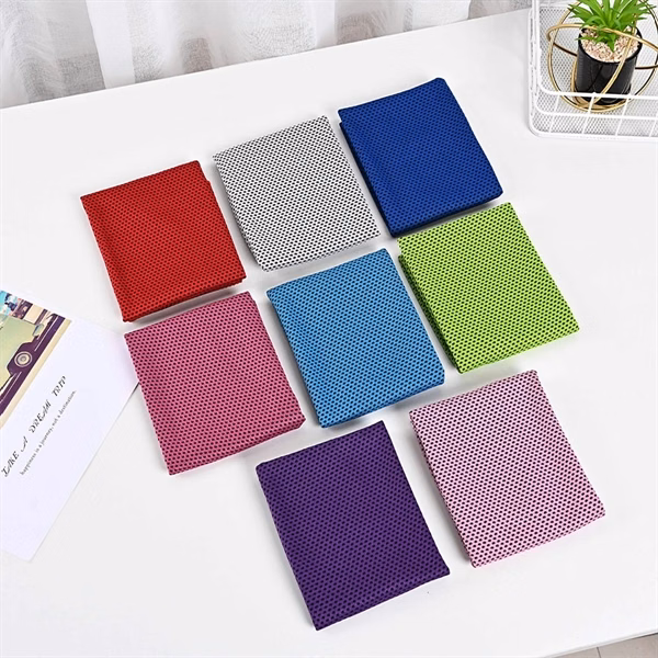 Double-color Cooling Ice Towel With Zipper Bag