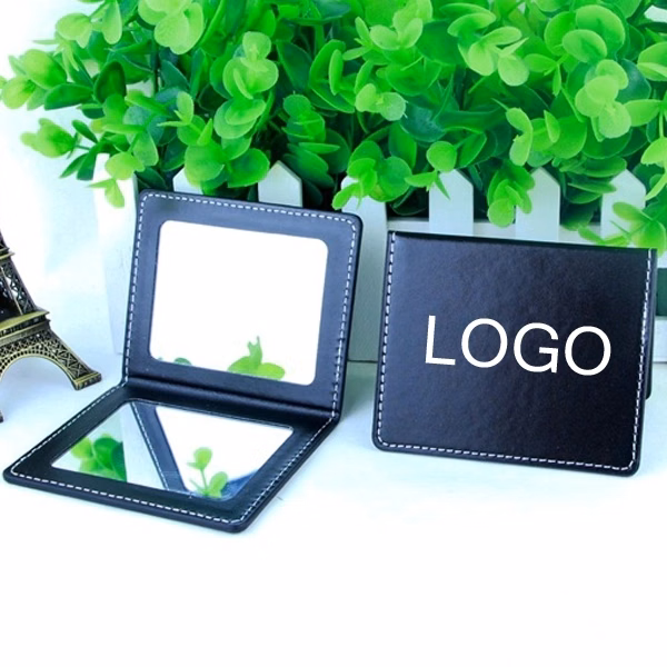 Foldable Mini Pu Leather Pocket Mirrors