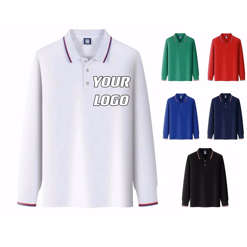 Long-Sleeve Polo Shirts Sweatshirt Tops Blouse