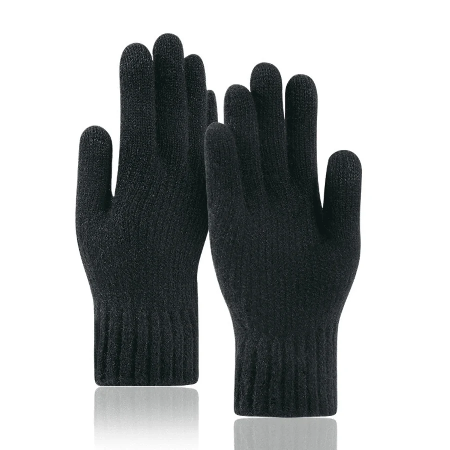Adult Stretch Ribbed Gloves with Sensitive Touch and Custom 1