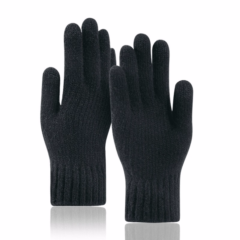 Adult Stretch Ribbed Gloves with Sensitive Touch and Custom