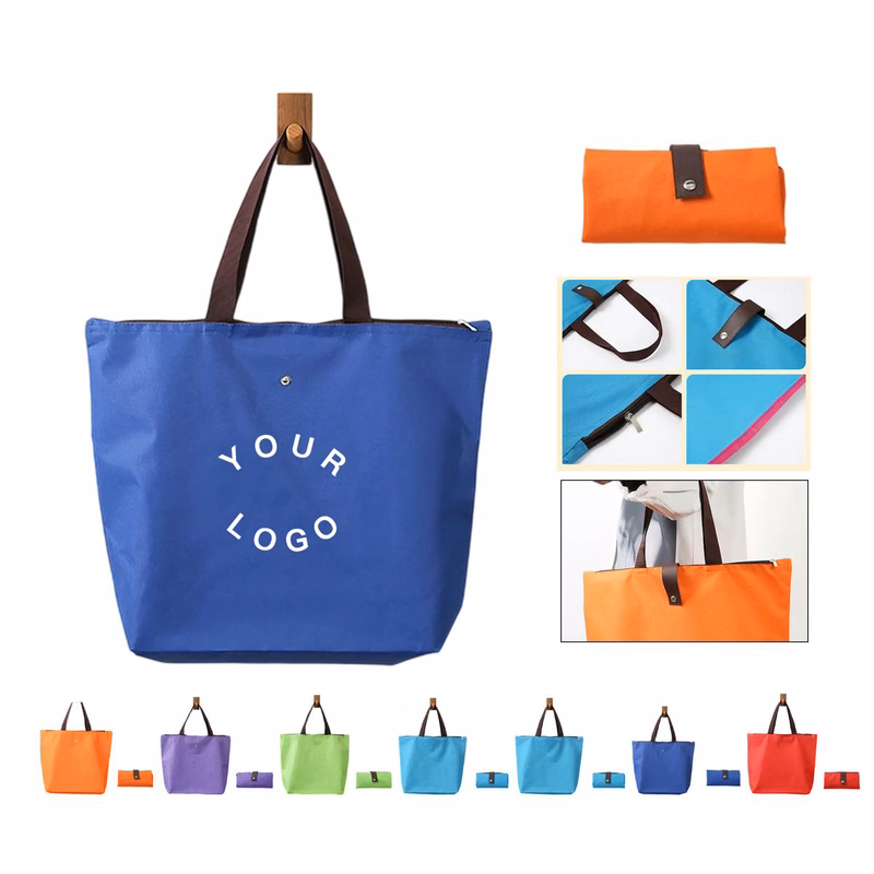 Oxford Cloth Grocery Tote Bag with Foldable Design