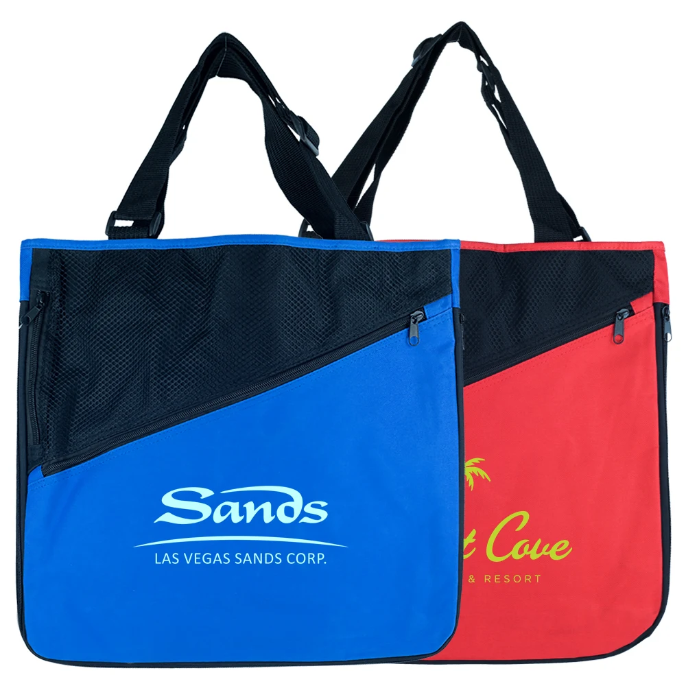 2 Tone Expandable Poly Tote Bag 1
