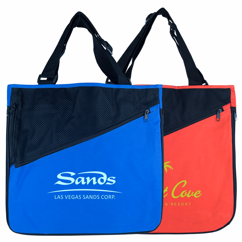 2 Tone Expandable Poly Tote Bag