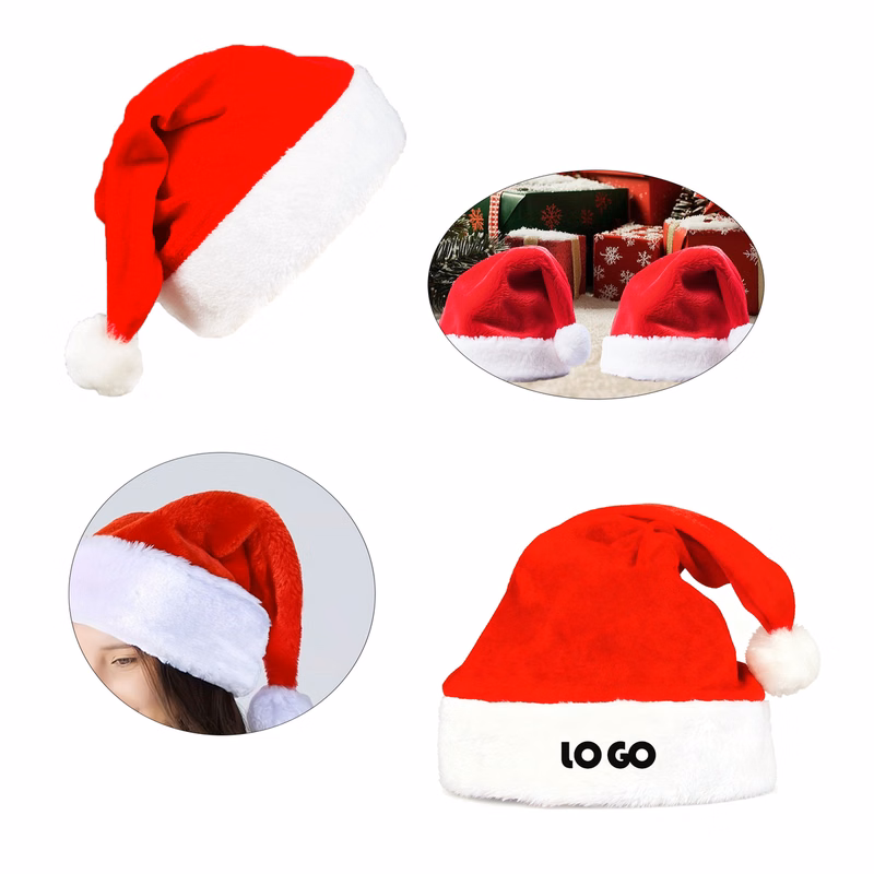 Children's Golden Velvet Christmas Hat