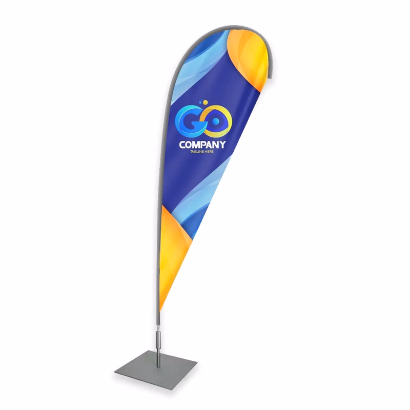 Custom Digital Printed Teardrop Flags 8' x 2.5'