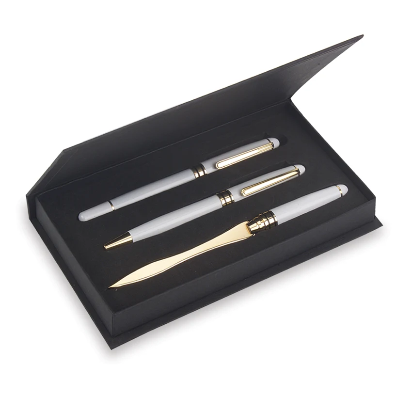 Premade Triple Pen Set with Danish-I Pens and Letter Opener 1