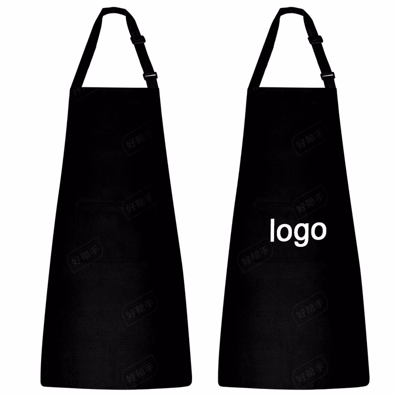Customizable Black Waterproof Oil-Resistant Kitchen Apron