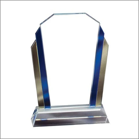Blue/Gold/Clear Tri-Color Glass Marquee 1
