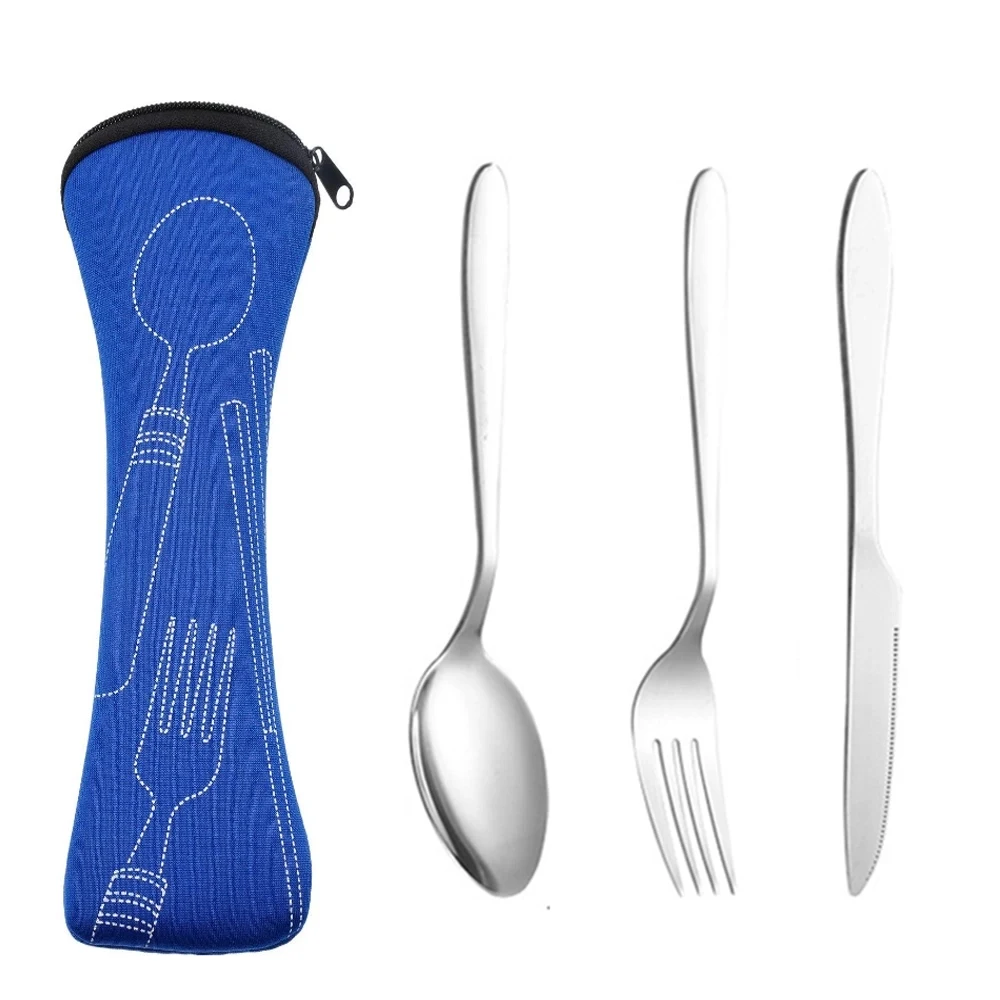 Travel Utensil Set Cutlery Kit with Carrying Case 1