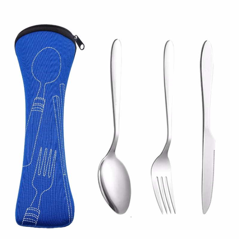 Travel Utensil Set Cutlery Kit with Carrying Case