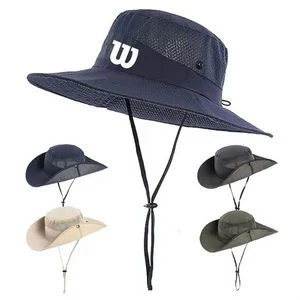 Men's Outdoor Fishing Sun Bucket Hat with Mesh Top 1