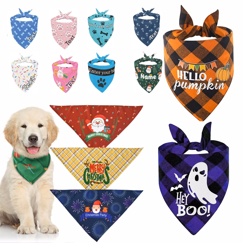 Festive Pet Triangle Bandana Scarf