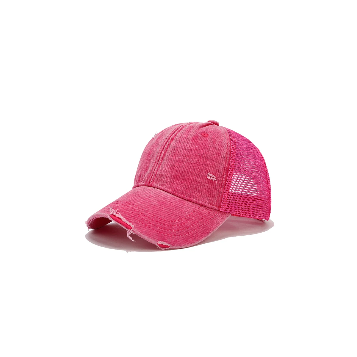 Cotton Ponytail Adjustable Criss Cross Dad Cap 1