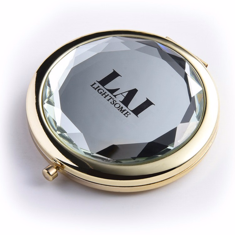 Crystal Folding Makeup Mirror