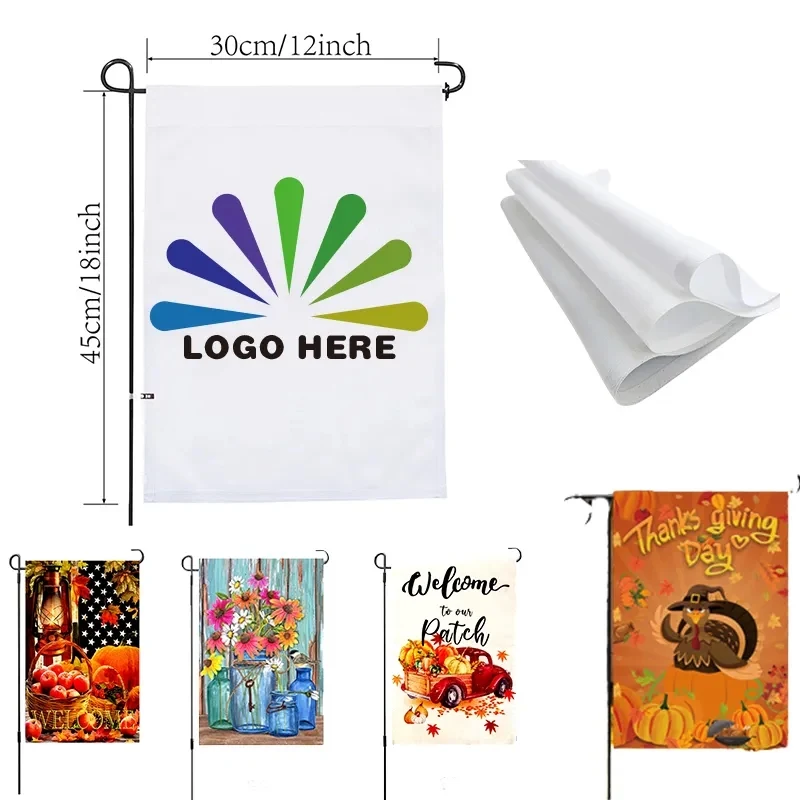 12"x18" Vertical Double Sided Printing Seasonal Garden Flag 1