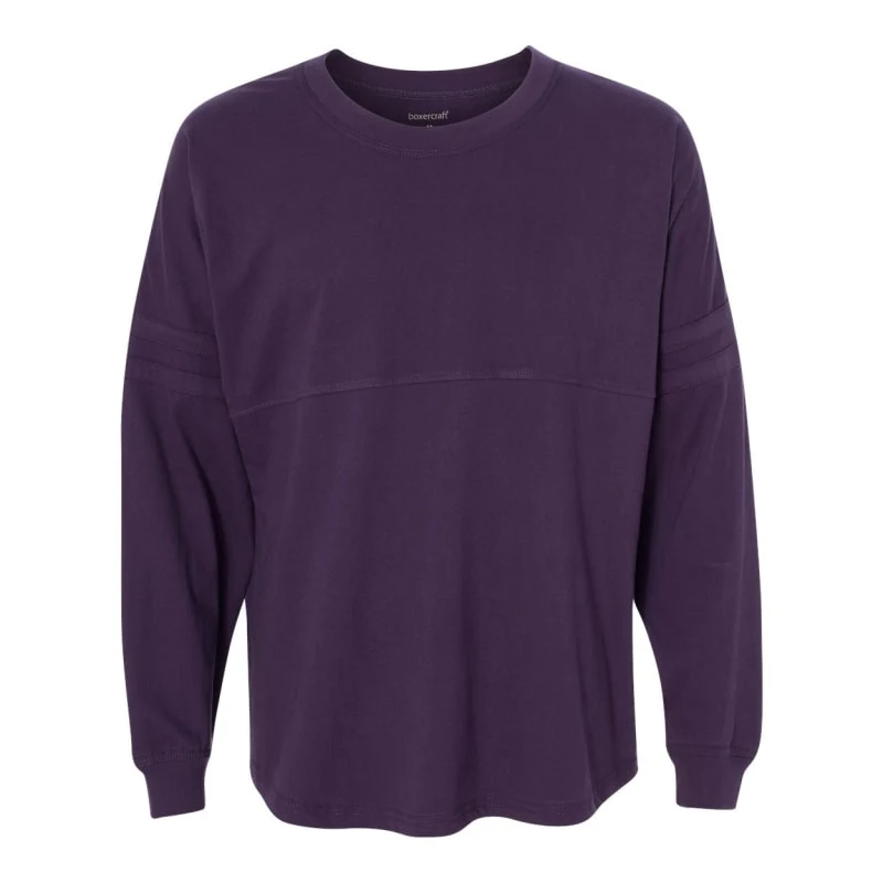 Boxercraft Women's Jersey Pom Pom Long Sleeve T-Shirt - T14 1