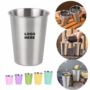 Custom 12oz Stainless Steel Pint Cup Metal Drinking Glasses