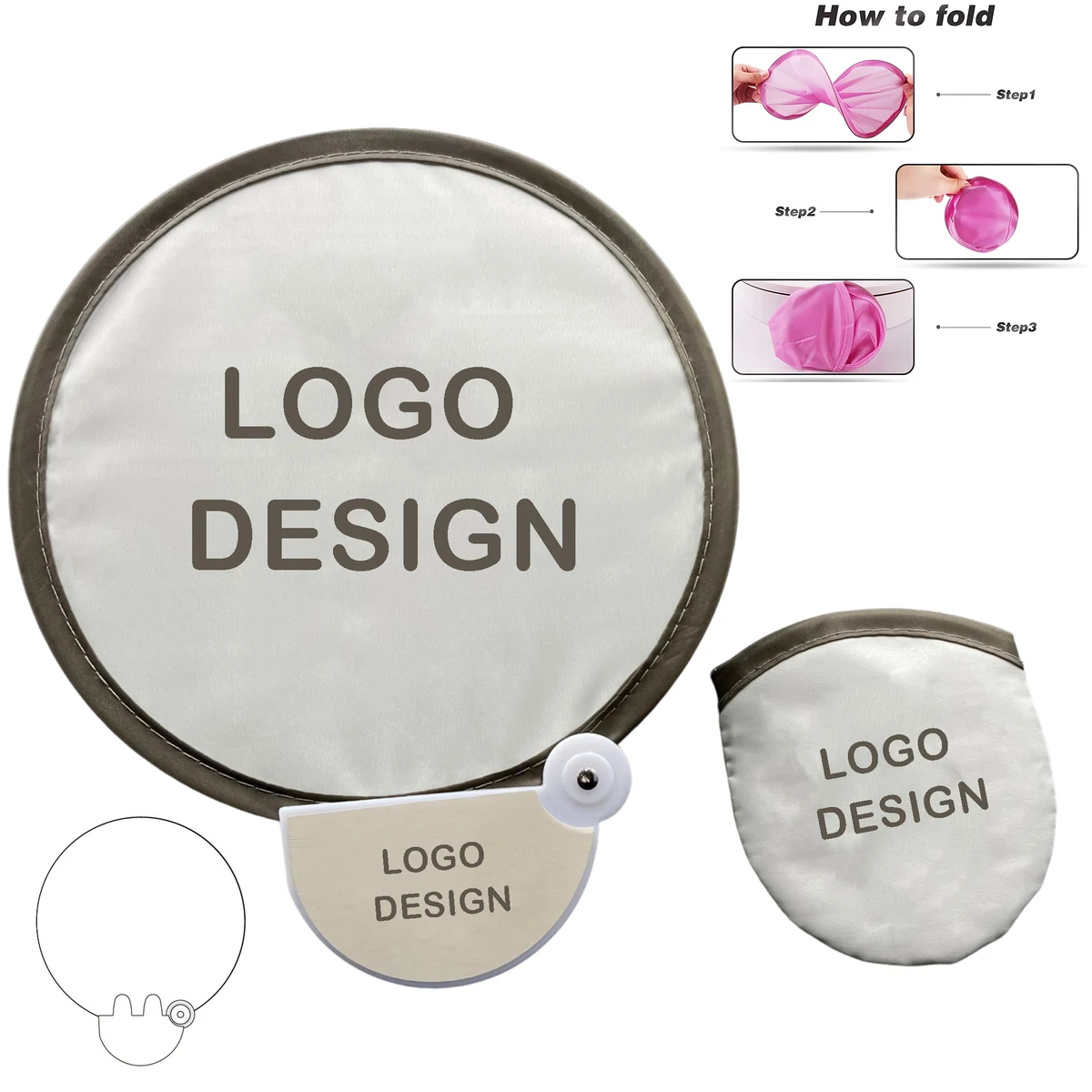 Customizable Round Hand Fan for Promotional Use 1