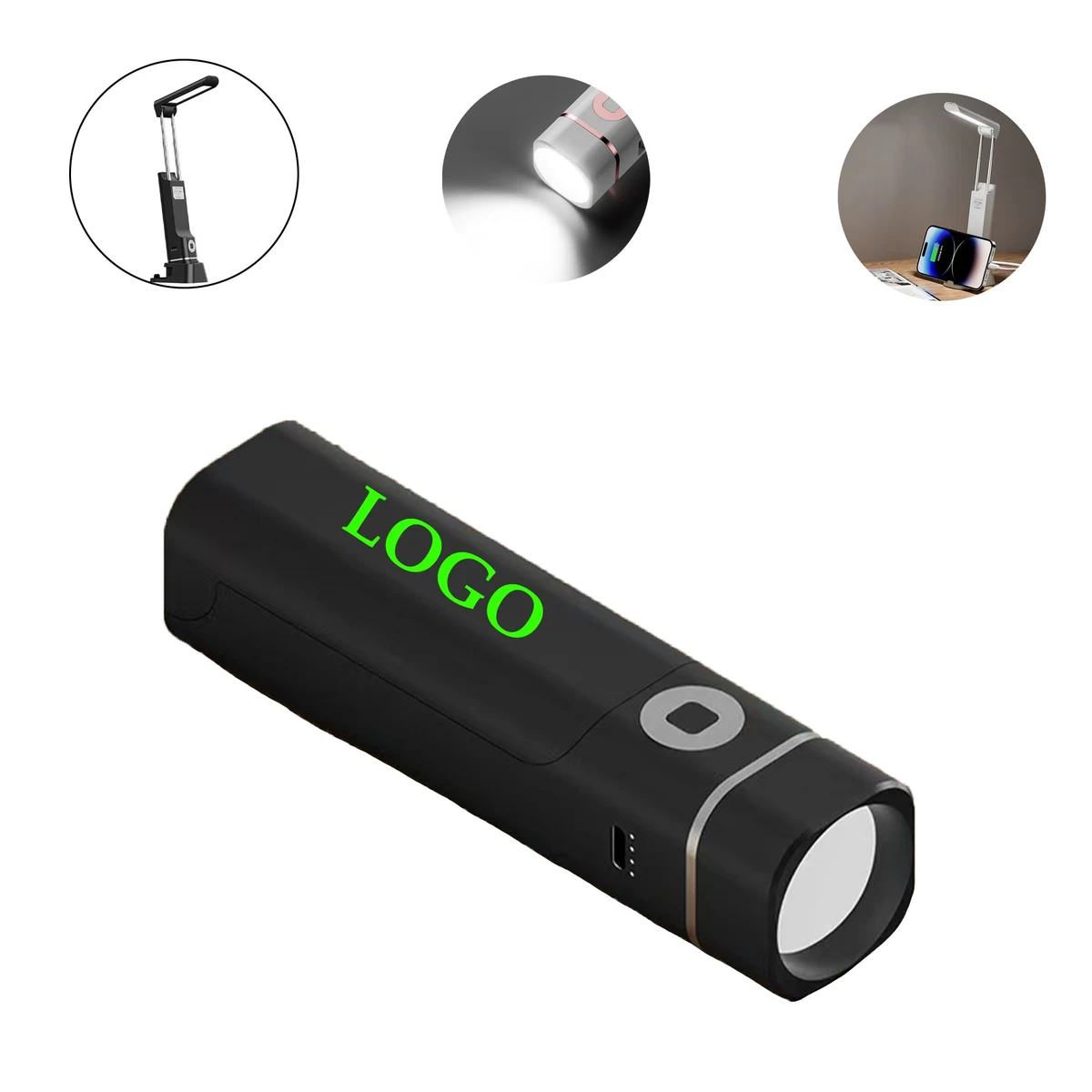 3 in 1 Portable LED Desk Lamp Flashlight Phone Stand 1