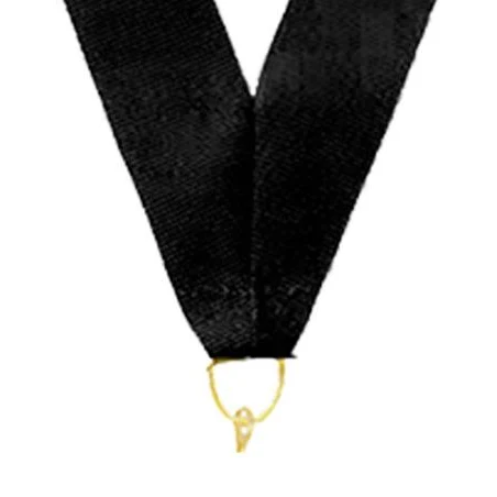 0.875" x 30" Black Snap Clip Stock Ribbon 1